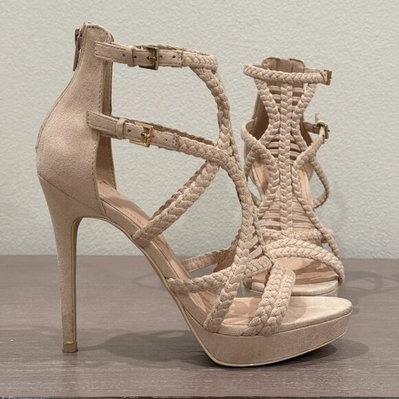 Aldo Shoes - Aldo Braided Platform Faux Suede High Heels